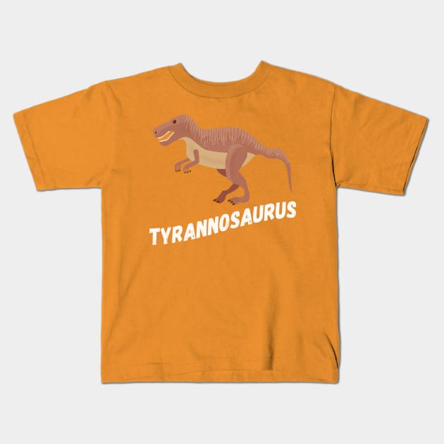 Fun Tyrannosaurus Rex Design Kids T-Shirt by Terra Fossil Merch